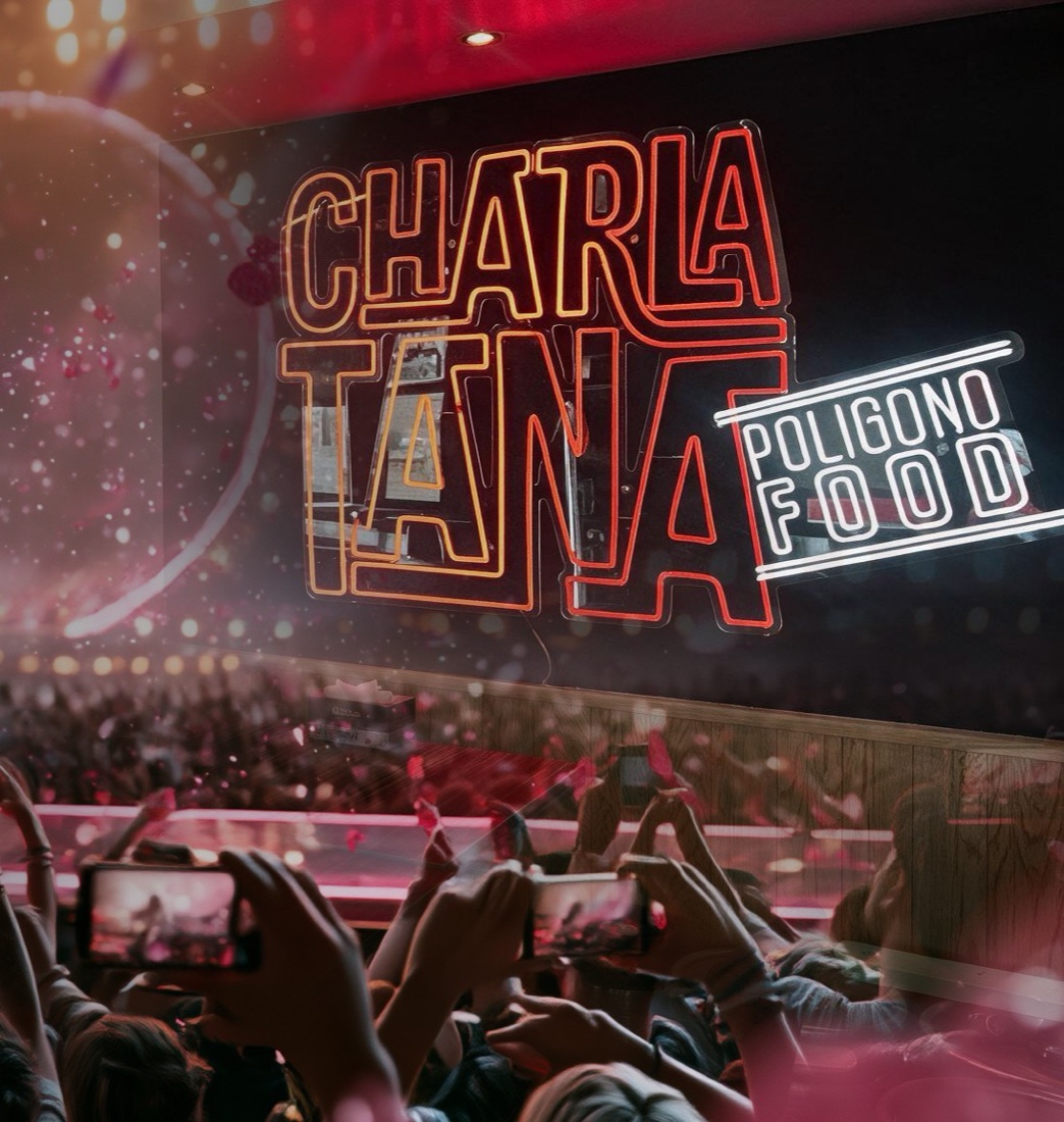 Cartel de neón Charlatana · Polígono Food